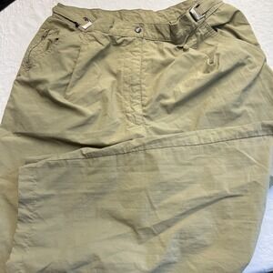 Vtg TravelSmith Nylon Pants M Tan Hiking Outdoors Travel Quick Dry‎ Adjustable
